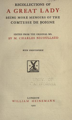 Recollections of a great lady