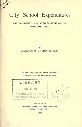 City school expenditures