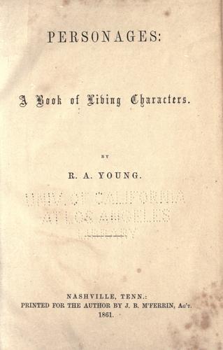 Personages: a book of living characters.