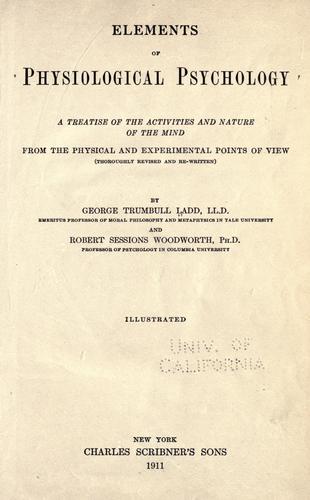 Elements of physiological psychology