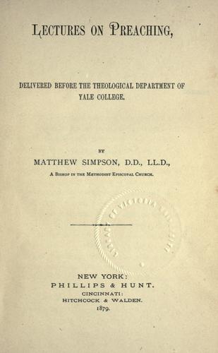 Lectures on preaching