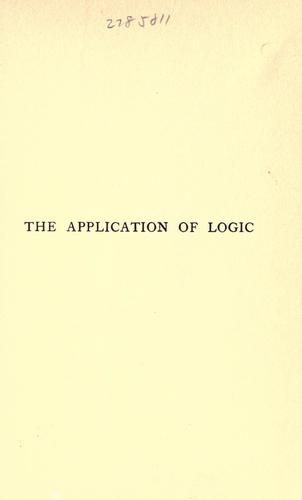The application of logic