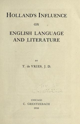 Holland's influence on English language and literature