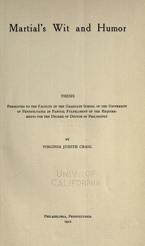 Martial's wit and humor ...