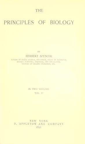 The principles of biology