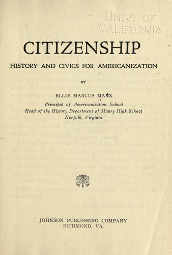 Citizenship, history and civics for Americanization