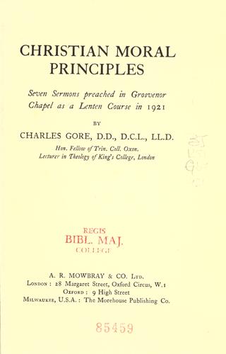 Christian moral principles