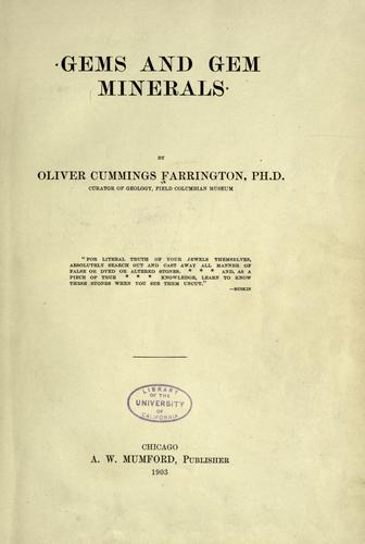 Gems and gem minerals