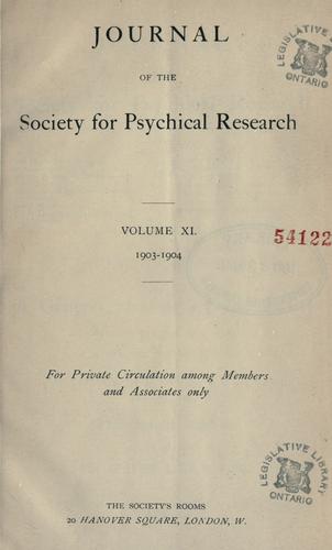 Journal of the Society for Psychical Research.