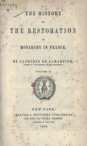 History of the restoration of monarchy in France.