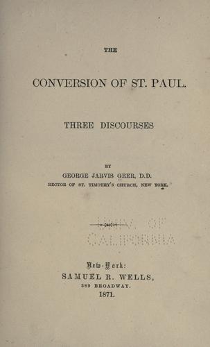 The conversion of St. Paul