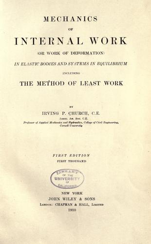 Mechanics of internal work