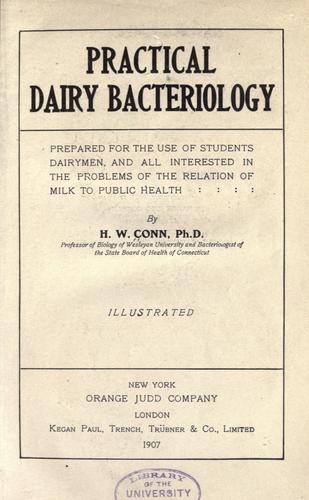 Practical dairy bacteriology