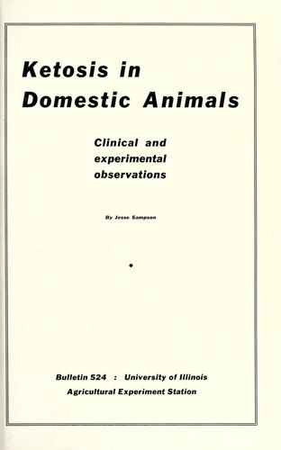 Ketosis in domestic animals