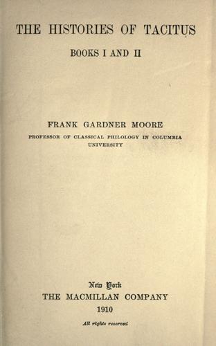 The histories of Tacitus