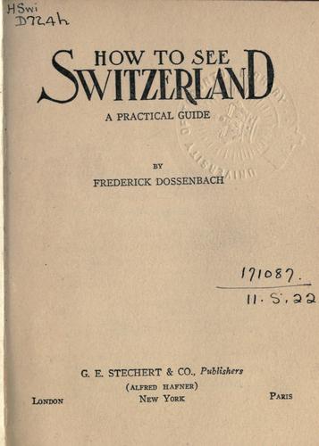 How to see Switzerland