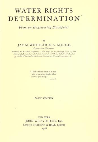 Water rights determination