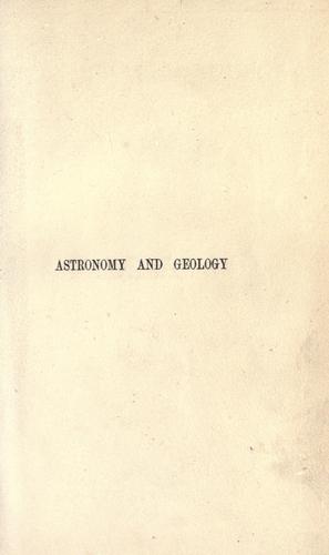 Astronomy and geology compared.