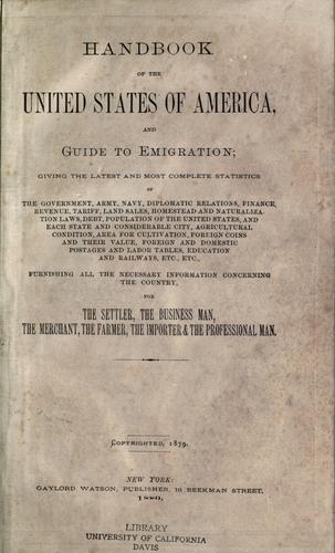 Handbook of the United States of America