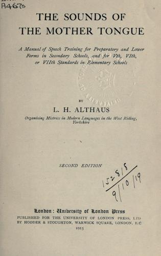 The sounds of the Mother tongue.