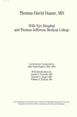 Wills Eye Hospital and Thomas Jefferson Medical College