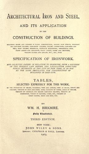 Architectural iron and steel