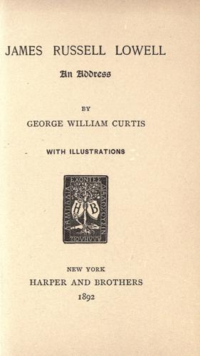 James Russell Lowell