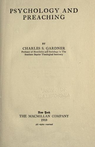 Psychology and preaching