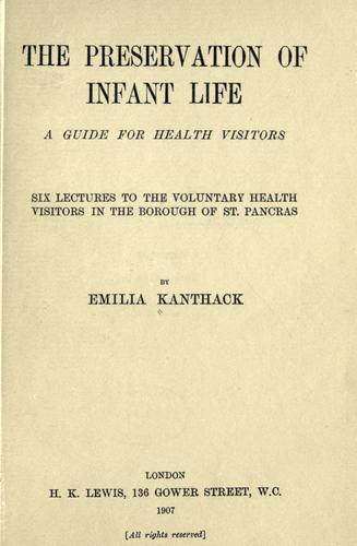 The preservation of infant life