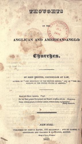 Thoughts on the Anglican and American-Anglo churches