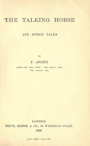 The talking horse and other tales
