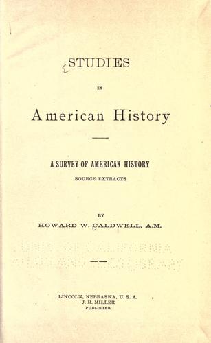 A survey of American history