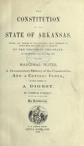 The constitution of the state of Arkansas.