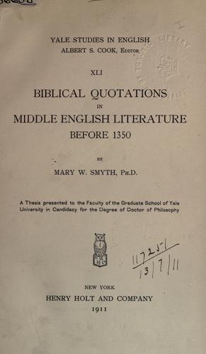 Biblical quotations in Middle English literature before 1350