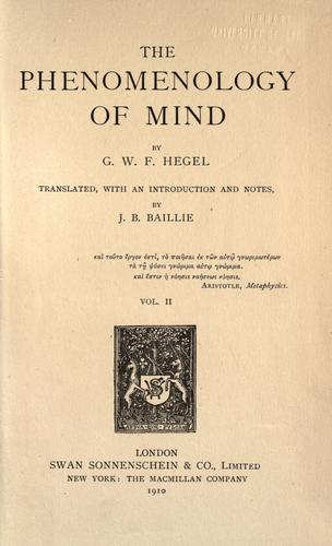 The phenomenology of mind