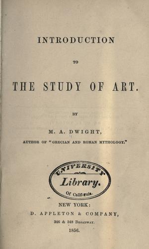 Introduction to the study of art.