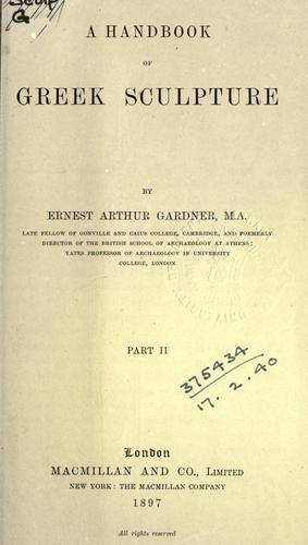 A handbook of Greek sculpture.