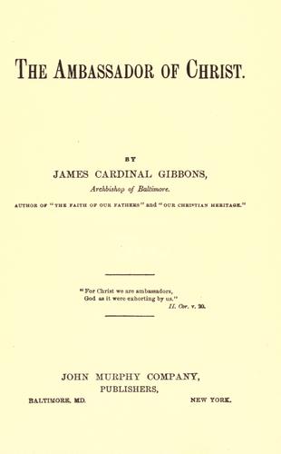 The ambassador of Christ