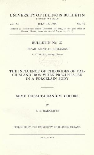 The influence of chlorides of calcium and iron when precipitated in a porcelain body