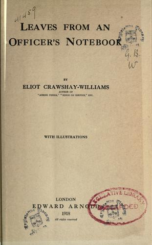 Leaves from an officer's notebook