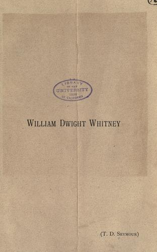 William Dwight Whitney.