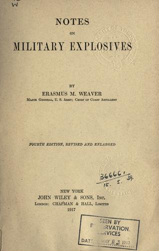 Notes on military explosives