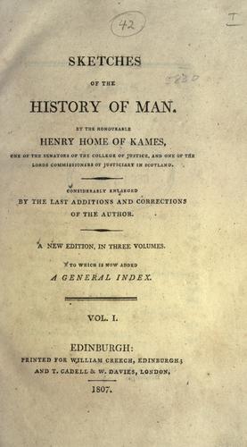 Sketches of the history of man.