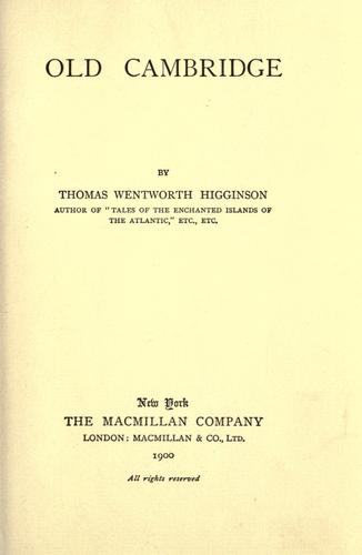 Old Cambridge.