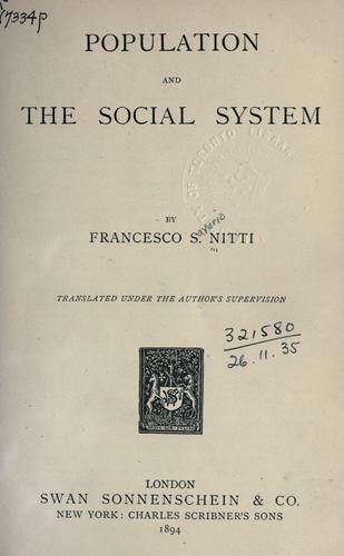 Population and the social system