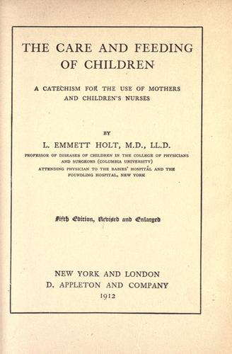 The care and feeding of children
