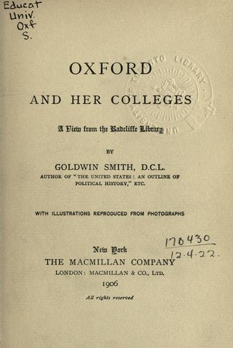 Oxford and her colleges