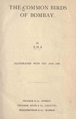 The common birds of Bombay