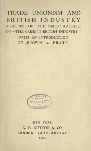 Trade unionism and British industry