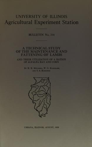 A technical study of the maintenance and fattening of lambs and their utilization of a ration of alfalfa hay and corn